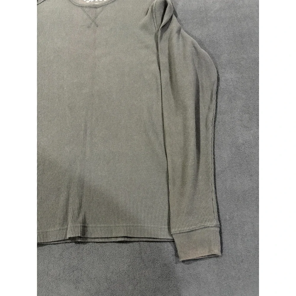 Signature by Levi's Strauss & Co Thermal Shirt Mens Medium Gray Cotton Crew Neck